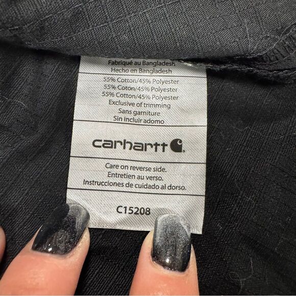 Carhartt Black Scrub Top Size Large - Picture 7 of 8
